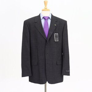 George Machado 46L Gray Solid 3-Button Sport Coat Blazer Jacket B922